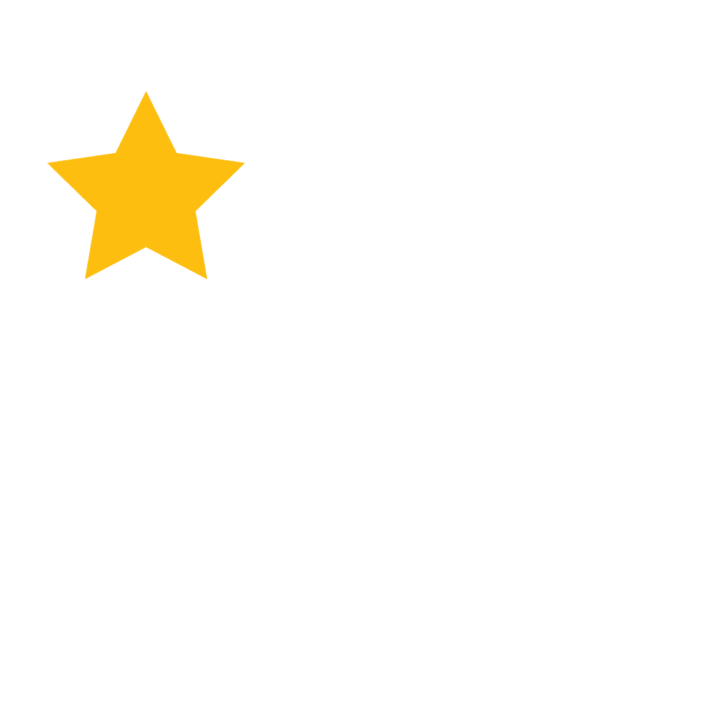 Icon of a barbecue grill with a star and smoke on green background