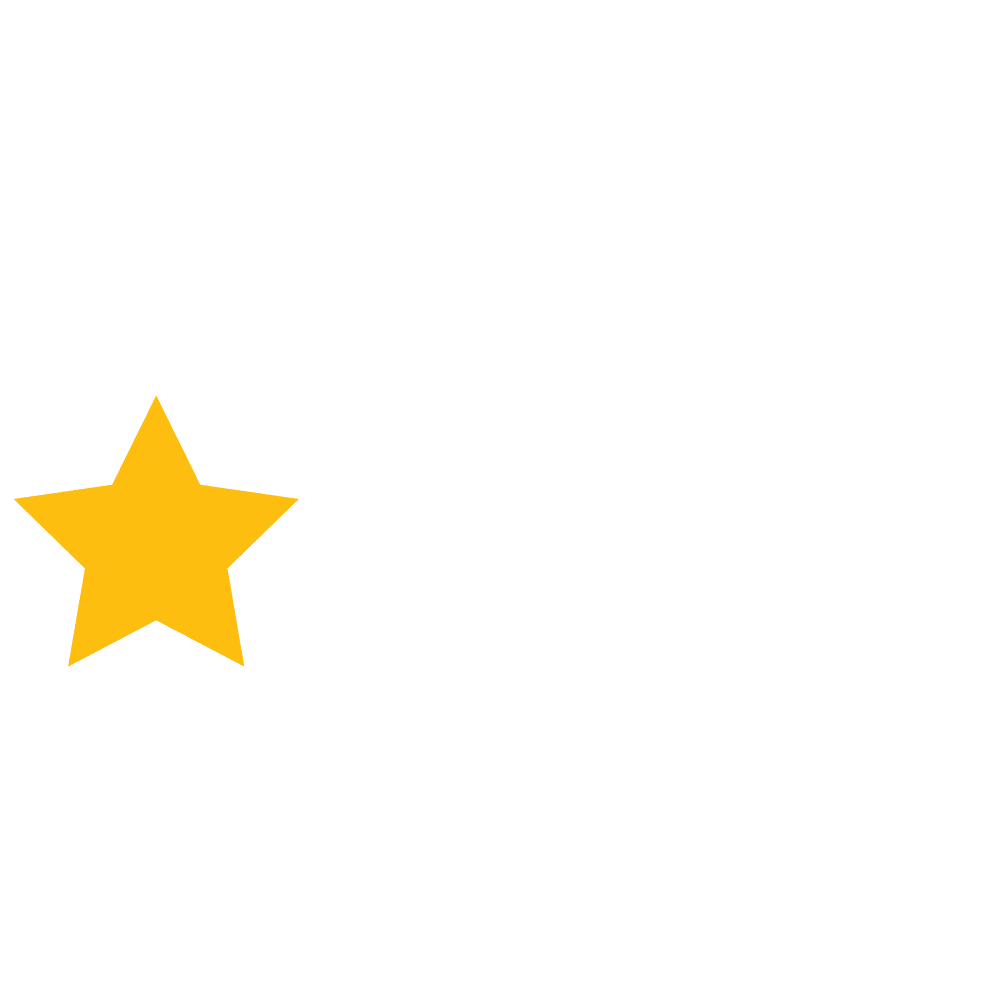 Graphic of a hot frying pan with steam and a yellow star, cooking icon