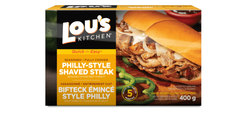 Lou's Kitchen Philly-style shaved steak packaging